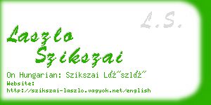 laszlo szikszai business card